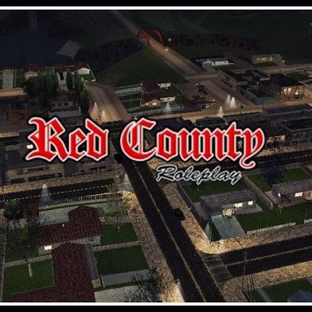 Red County aerial town shot